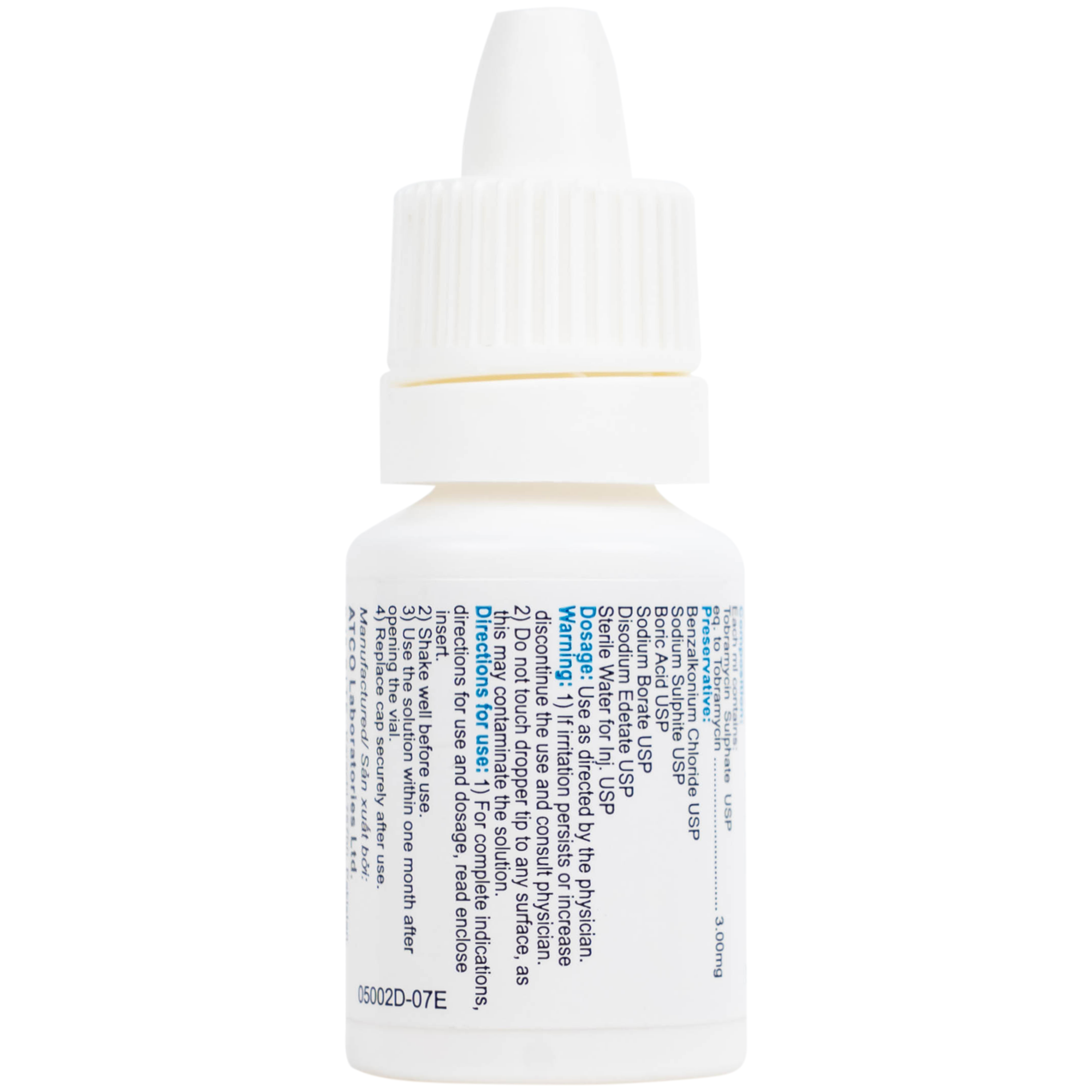 Hình ảnh Thuốc Bralcib 3mg Atco điều trị các nhiễm khuẩn phần ngoài mắt do vi khuẩn nhạy cảm (5ml)