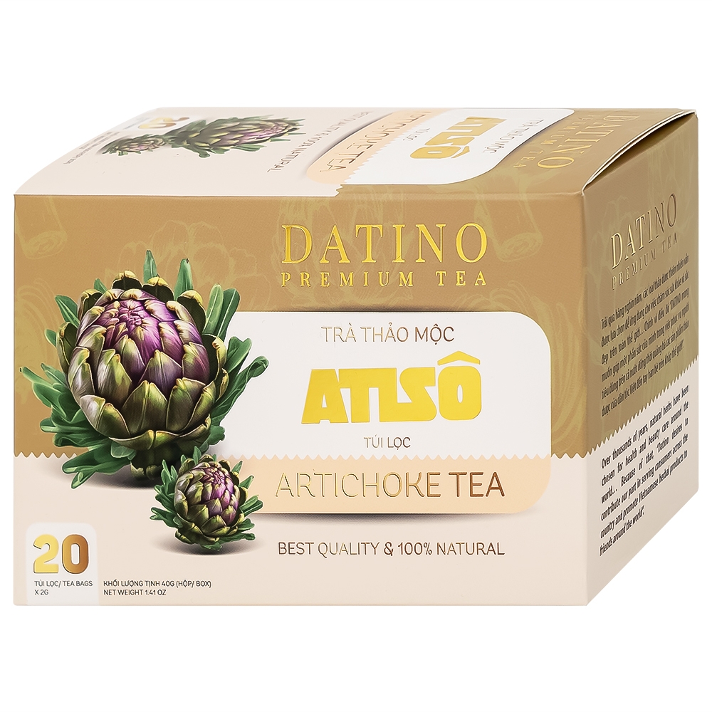 Hình ảnh Trà thảo mộc Atiso Datino Premium Tea hỗ trợ giải độc gan, tăng cường chức năng gan (20 túi x 2g)