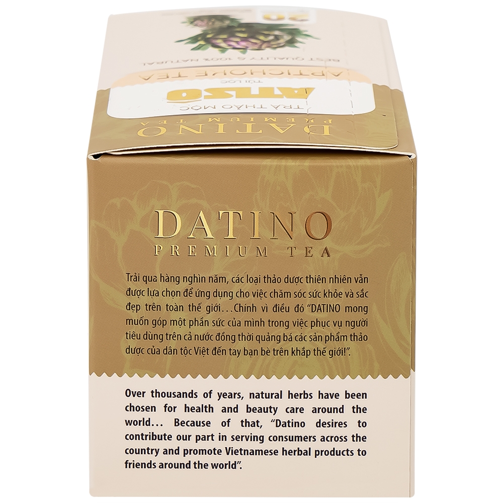 Hình ảnh Trà thảo mộc Atiso Datino Premium Tea hỗ trợ giải độc gan, tăng cường chức năng gan (20 túi x 2g)