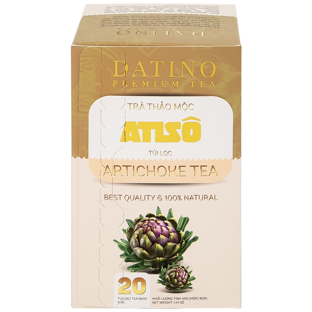Hình ảnh Trà thảo mộc Atiso Datino Premium Tea hỗ trợ giải độc gan, tăng cường chức năng gan (20 túi x 2g)