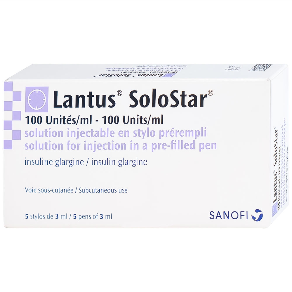 Hình ảnh Bút tiêm Lantus SoloStar 100 Units/ml điều trị đái tháo đường (5 cây x 3ml)