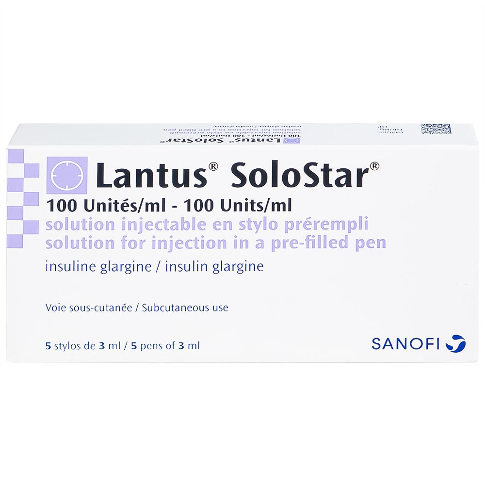 Hình ảnh Bút tiêm Lantus SoloStar 100 Units/ml điều trị đái tháo đường (5 cây x 3ml)