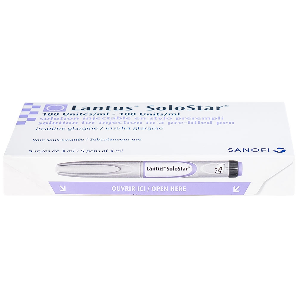 Hình ảnh Bút tiêm Lantus SoloStar 100 Units/ml điều trị đái tháo đường (5 cây x 3ml)