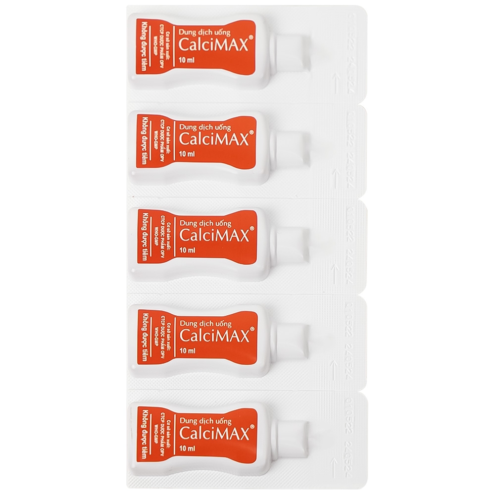 Hình ảnh Dung dịch uống CalciMAX OPV giúp ngon miệng, chắc khỏe xương (20 ống x 10ml)