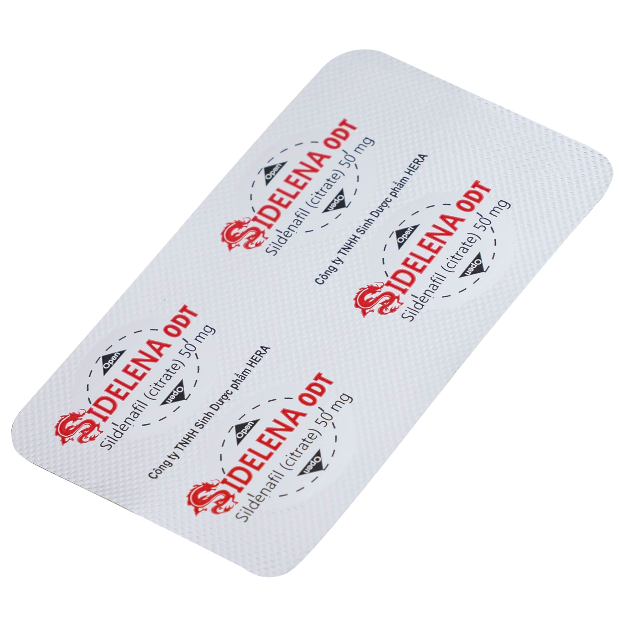 Hình ảnh Thuốc Sidelena ODT 50mg Herabiopharm điều trị rối loạn chức năng cương dương ở nam giới (1 vỉ x 4 viên)