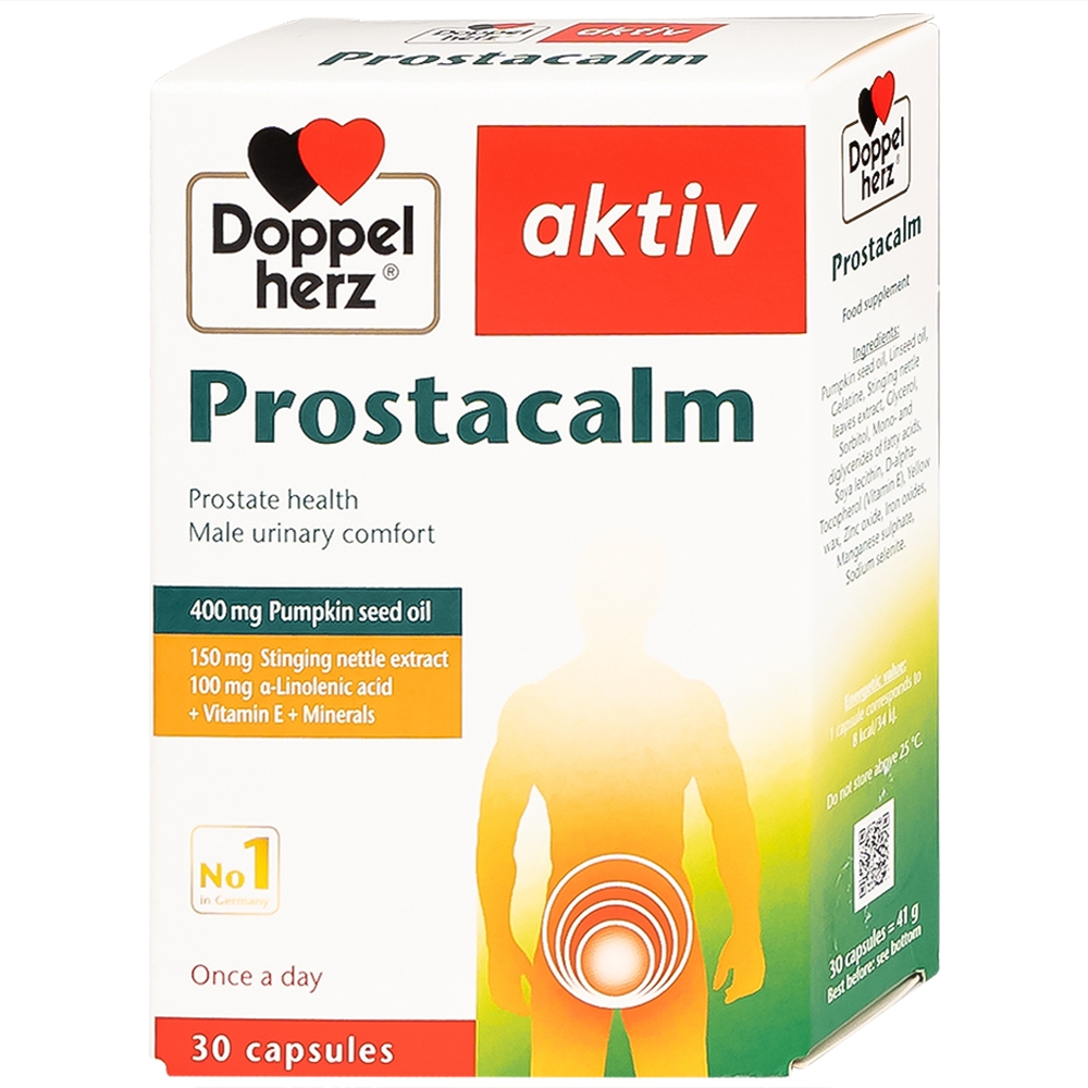 Hình ảnh Viên uống Prostacalm Doppelherz Aktiv ngăn ngừa và hạn chế phát triển của u xơ (30 viên)