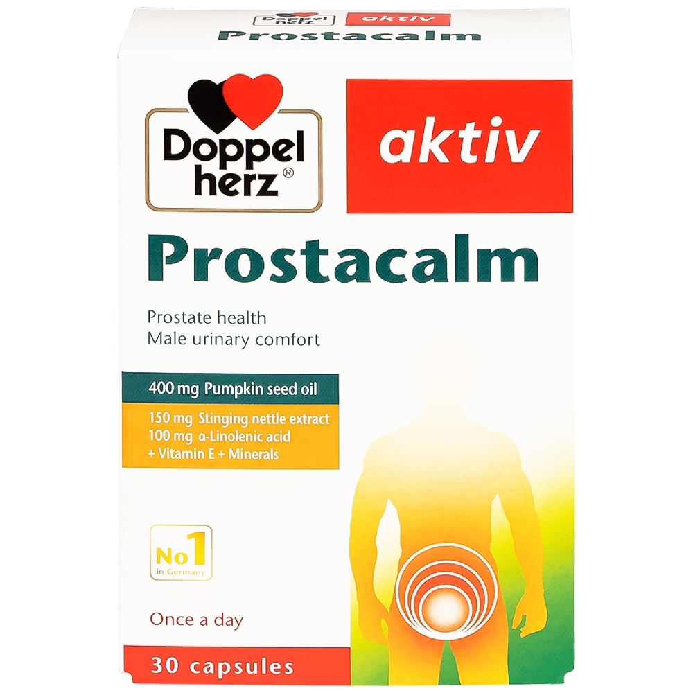 Hình ảnh Viên uống Prostacalm Doppelherz Aktiv ngăn ngừa và hạn chế phát triển của u xơ (30 viên)