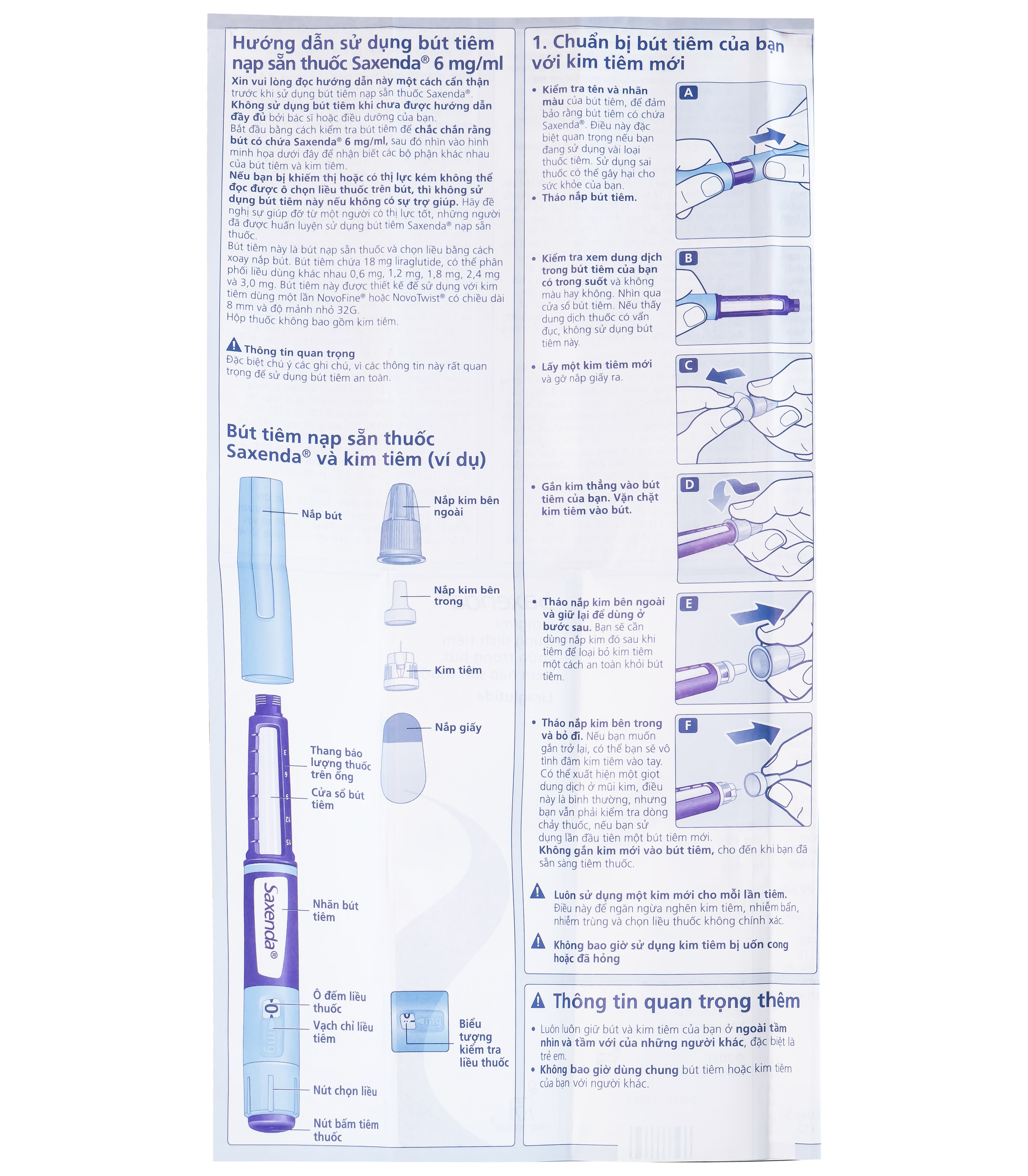 Hình ảnh Dung dịch tiêm Saxenda 6mg/ml Novo Nordisk hỗ trợ cho chế độ ăn giảm calo (3 cây)