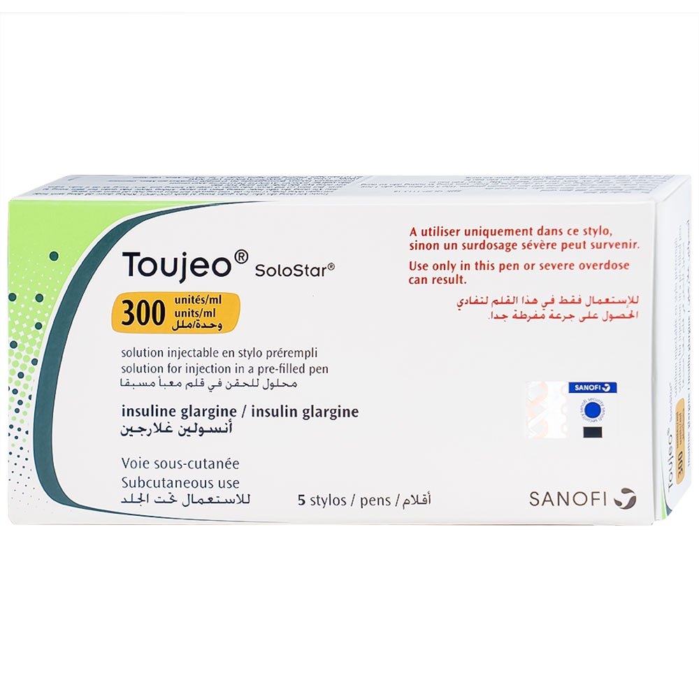 Hình ảnh Thuốc tiêm Toujeo Solostar 300U/ml Sanofi điều trị đái tháo đường (5 cây)