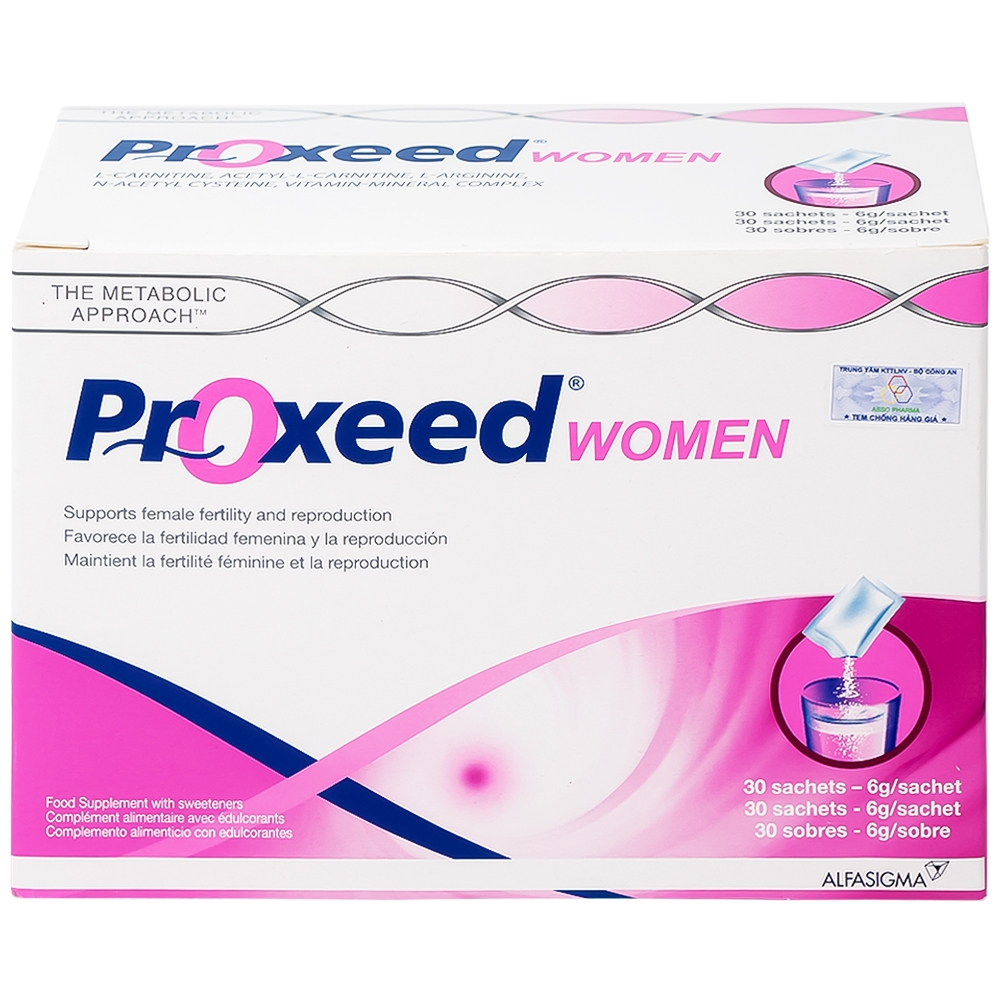 Hình ảnh Bột Proxeed Women Sigma-tau HealthScience hỗ trợ sức khỏe sinh sản nữ giới (30 gói x 6g)