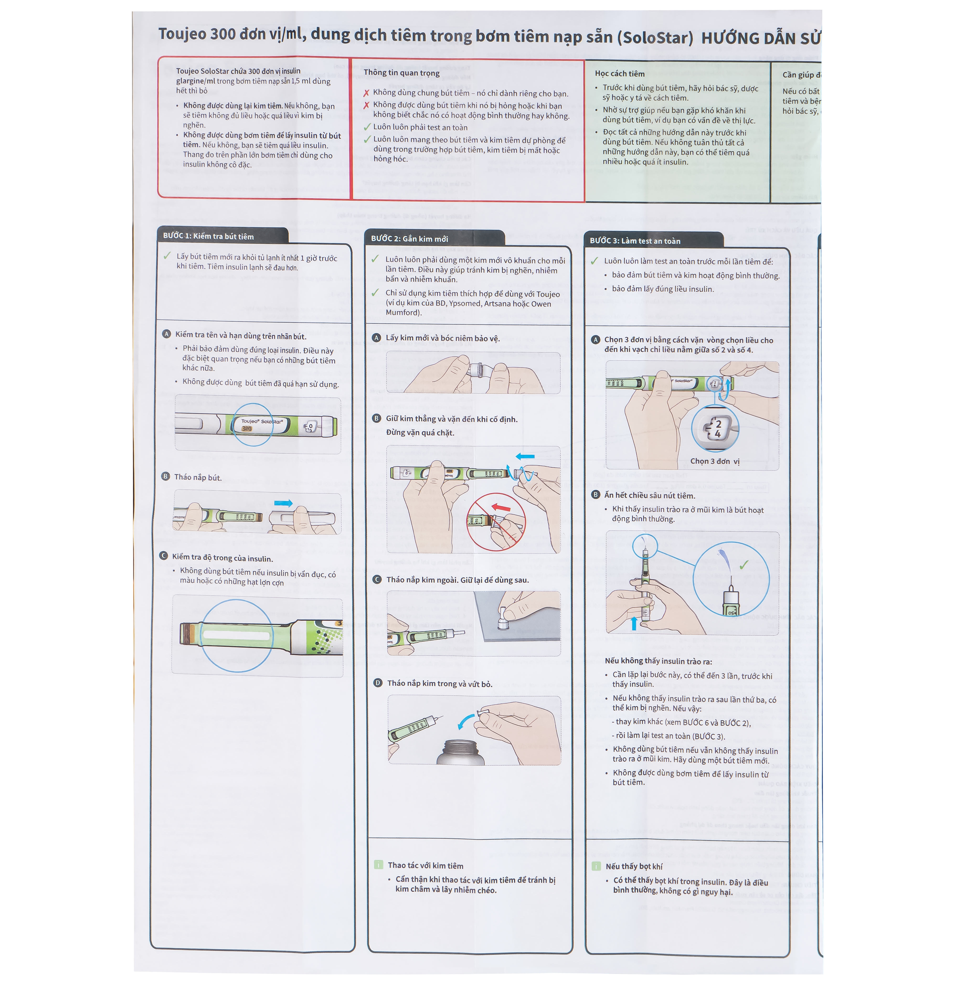 Hình ảnh Thuốc tiêm Toujeo Solostar 300U/ml Sanofi điều trị đái tháo đường (5 cây)