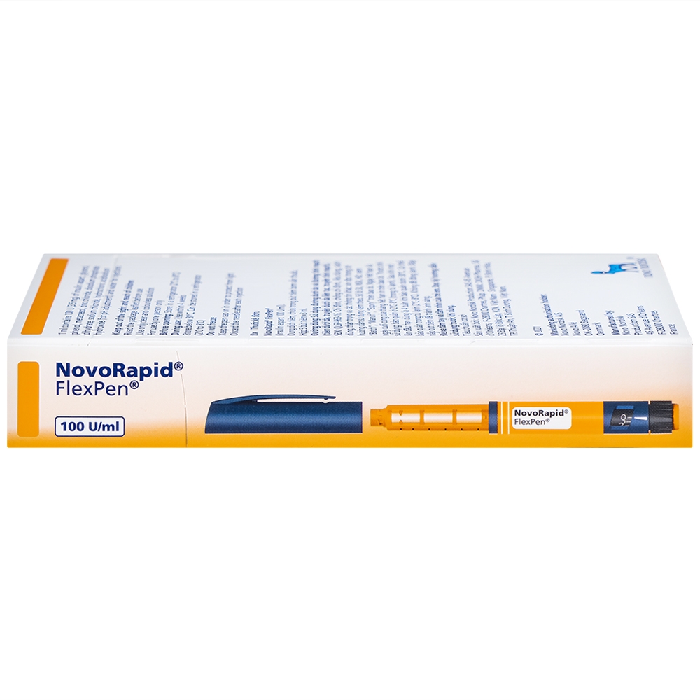 Hình ảnh Bút tiêm Novorapid FlexPen 100U/ml Novo Nordisk kiểm soát đường huyết (5 cây x 3ml)
