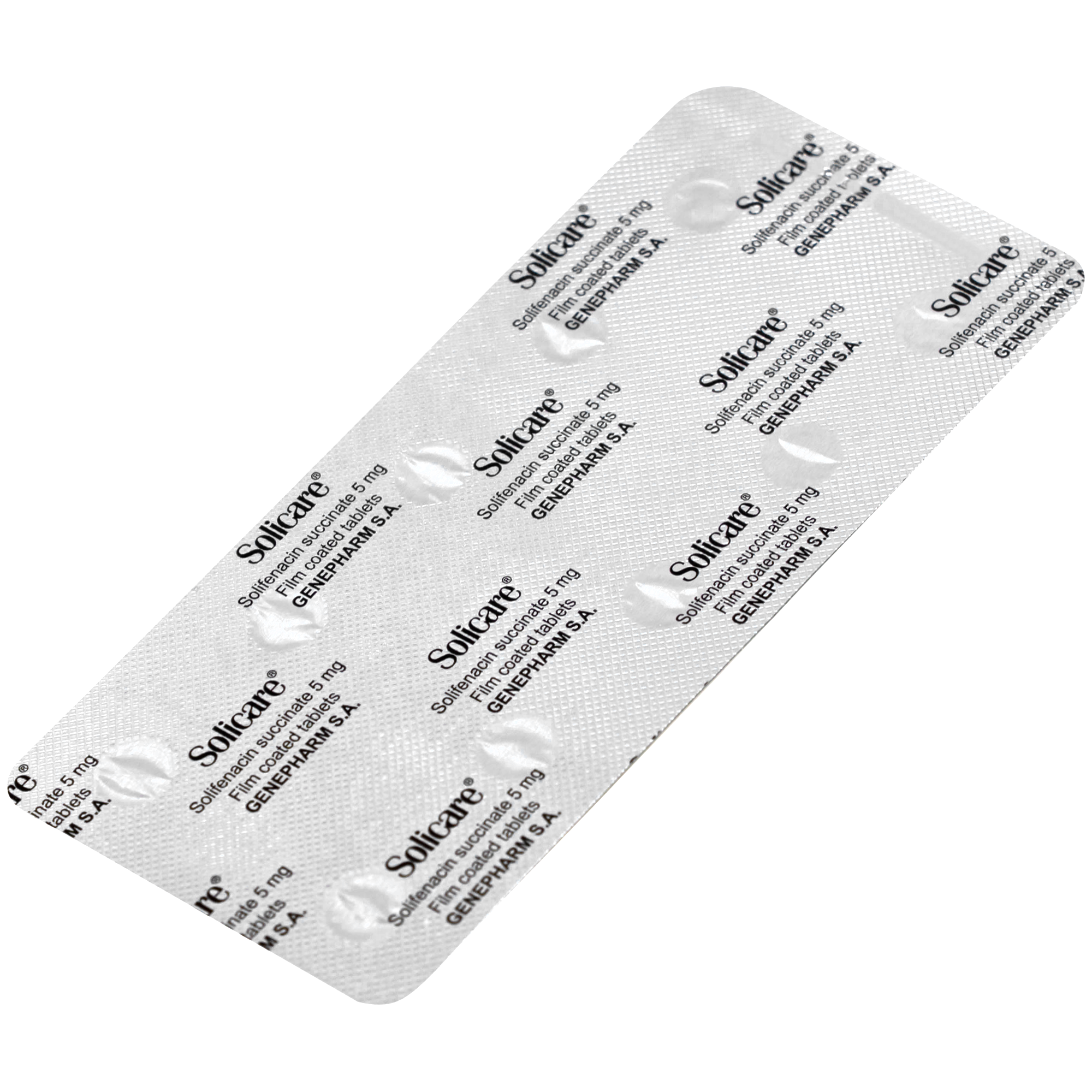 Hình ảnh Thuốc Solicare 5mg Genepharm điều trị tiểu không kiểm soát do bàng quang kích thích (3 vỉ x 10 viên)