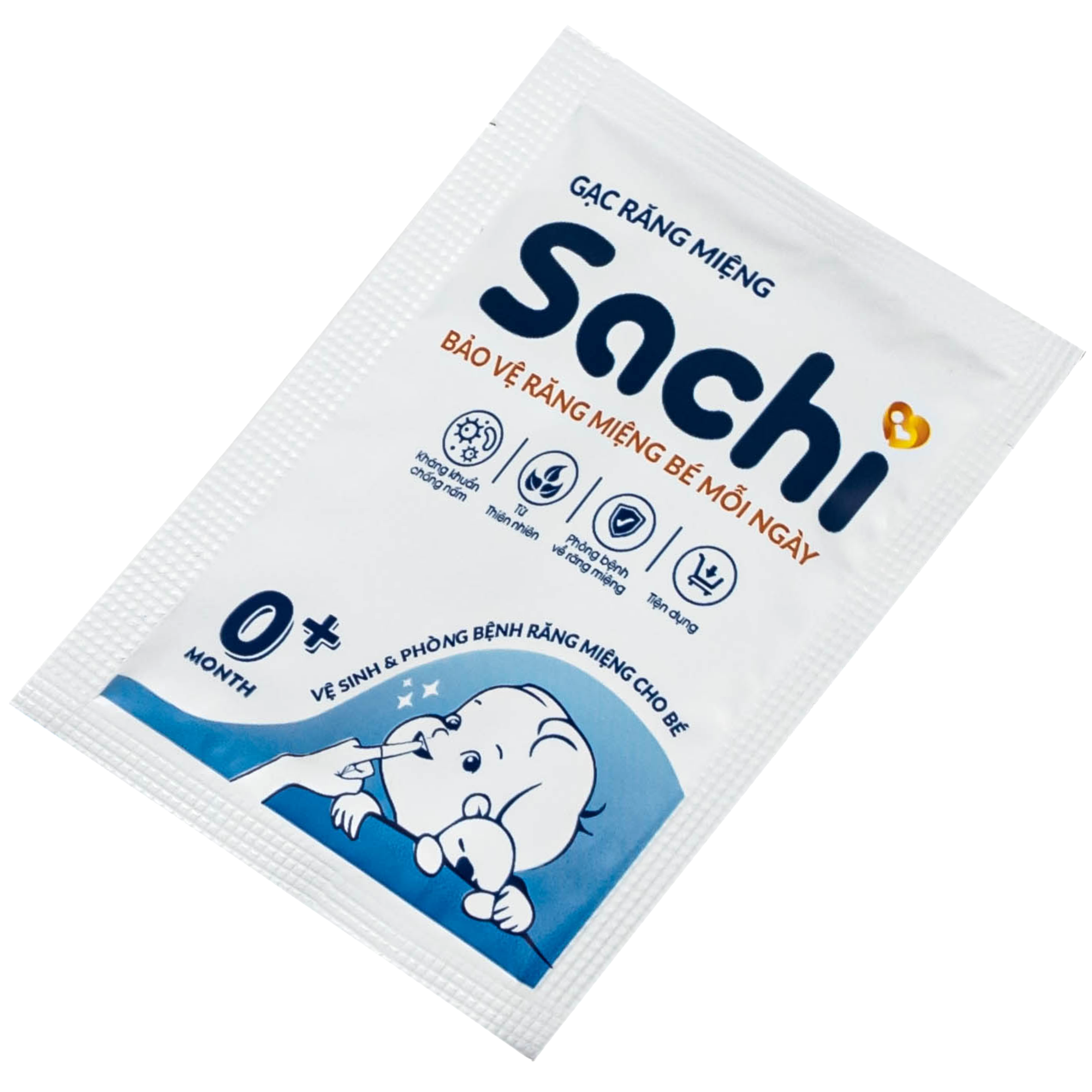 Hình ảnh Gạc răng miệng Sachi cho bé sơ sinh (30 gói) làm sạch và bảo vệ răng miệng cho bé