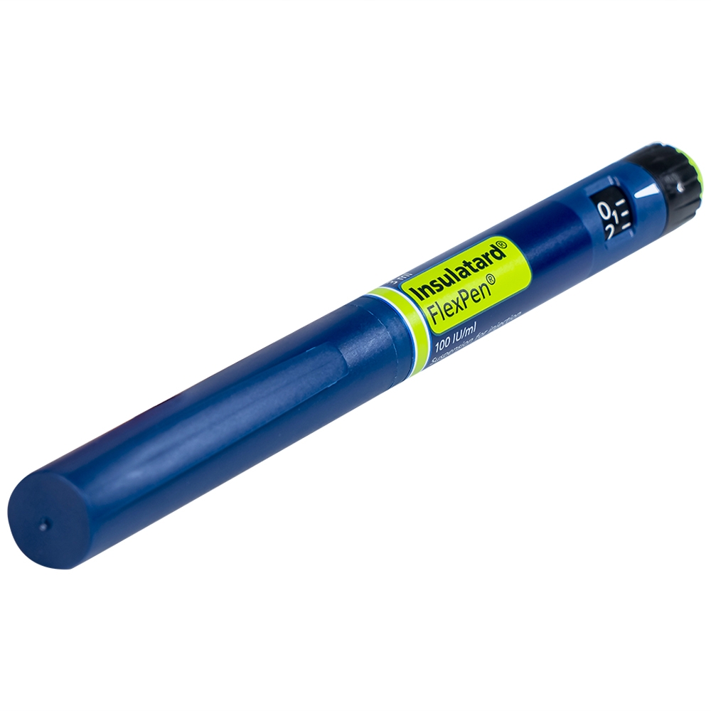Hình ảnh Bút tiêm Insulatard FlexPen 100IU/ml Novo Nordisk điều trị bệnh đái tháo đường (5 cây)