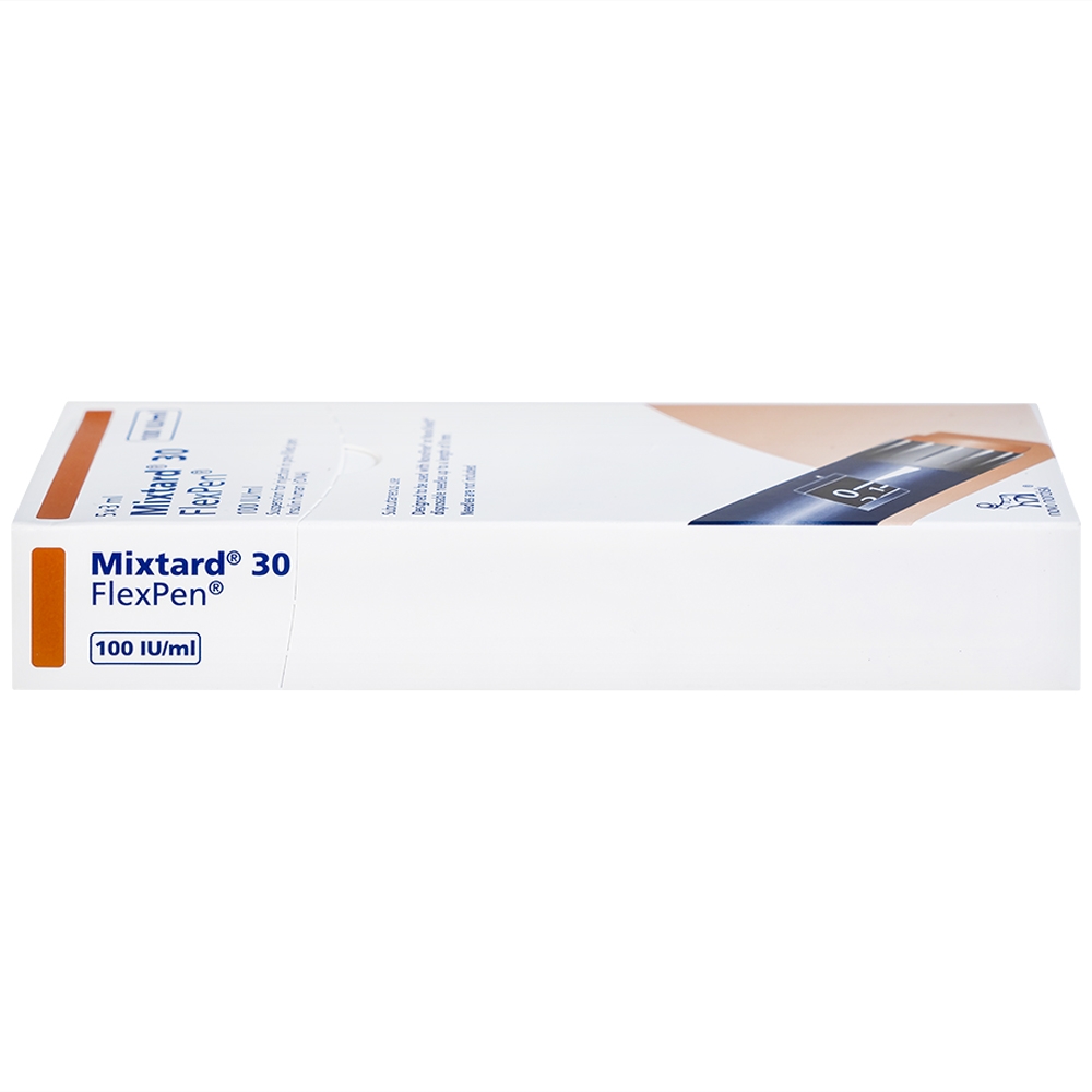 Hình ảnh Bút tiêm Mixtard 30 Flexpen 100 IU/ml Novo Nordisk điều trị bệnh đái tháo đường (5 cây x 3ml)