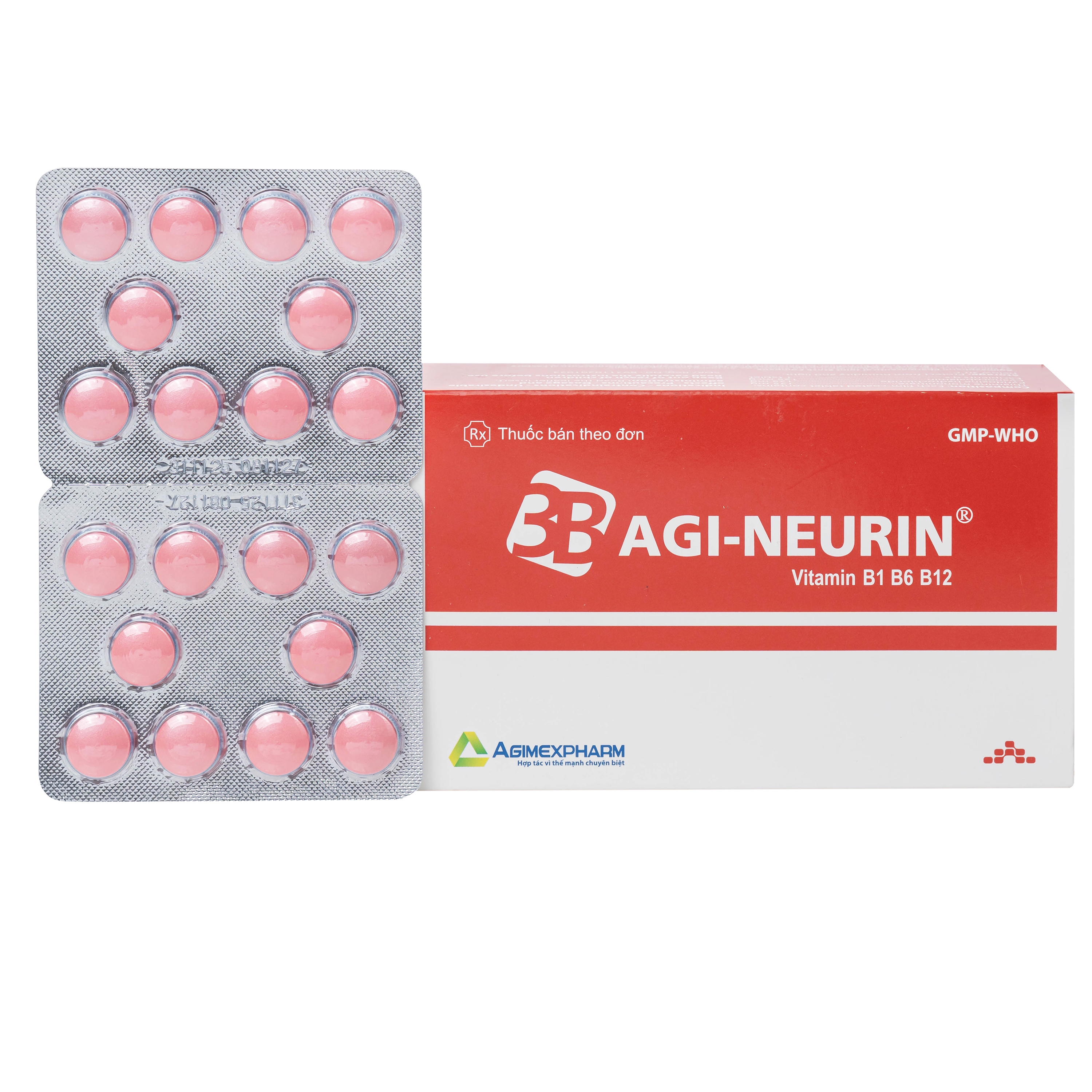 Hình ảnh Thuốc 3B Agi-Neurin Agimexpharm điều trị các triệu chứng bệnh và các rối loạn do thiếu vitamin b1, b6, b12 (10 vỉ x 10 viên)