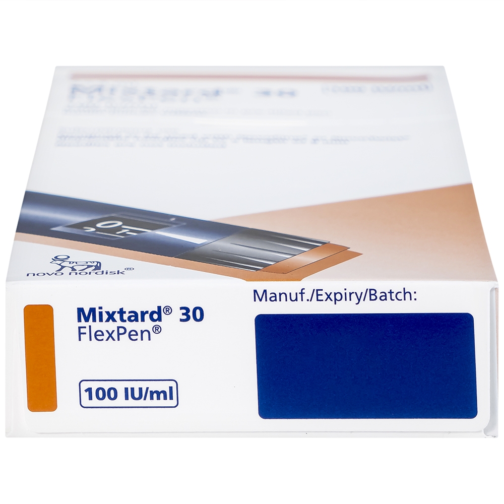 Hình ảnh Bút tiêm Mixtard 30 Flexpen 100 IU/ml Novo Nordisk điều trị bệnh đái tháo đường (5 cây x 3ml)