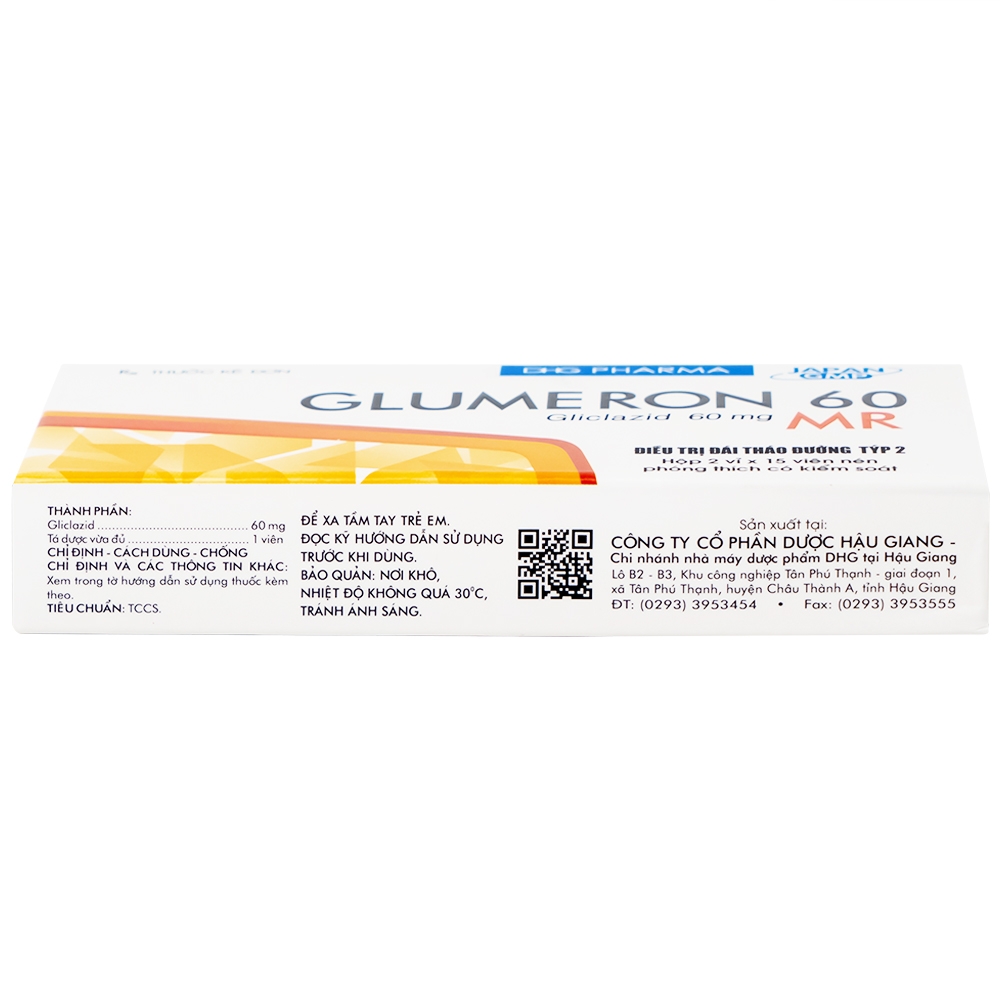 Hình ảnh Thuốc Glumeron 60 MR DHG điều trị đái tháo đường típ 2 (2 vỉ x 15 viên)