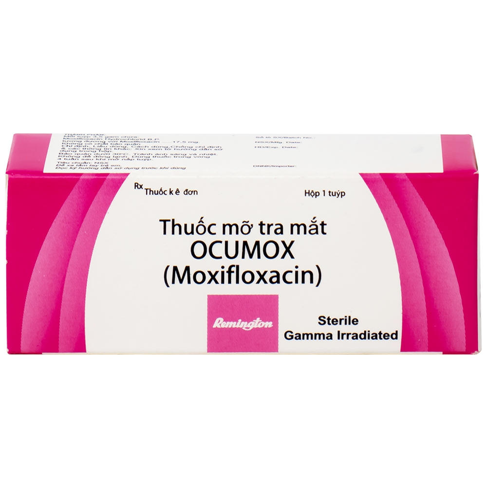 Hình ảnh Thuốc mỡ tra mắt Ocumox Remington điều trị viêm kết mạc