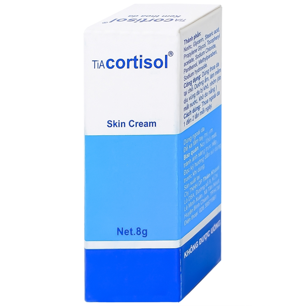 Hình ảnh Kem thoa da Tiacortisol dưỡng ẩm, làm mềm dịu vùng da bị khô, nhờn (8g)