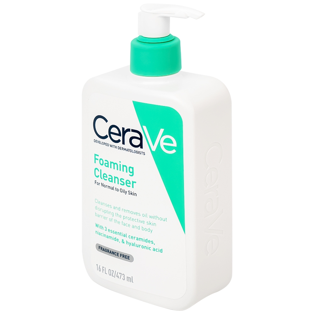 Hình ảnh Sữa Rửa Mặt Tạo Bọt CeraVe Foaming Cleanser dành cho da thường và da dầu (473ml)