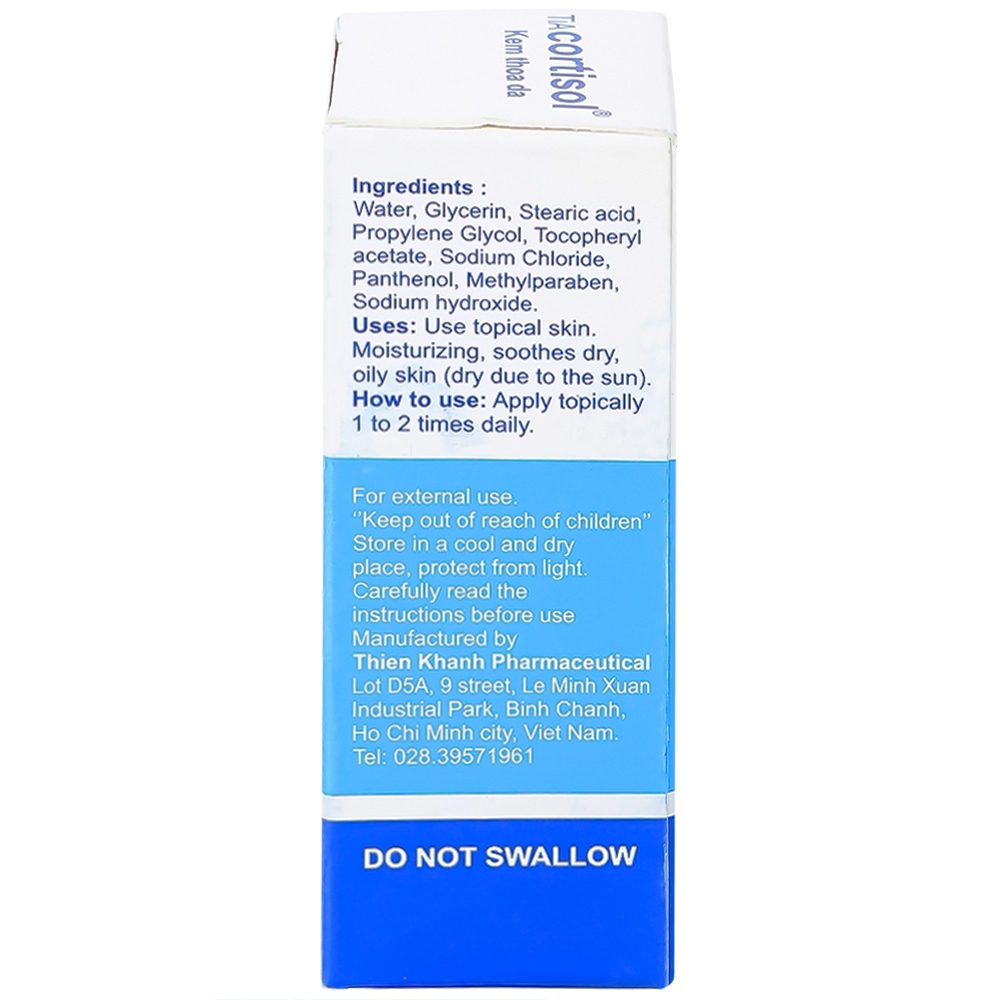 Hình ảnh Kem thoa da Tiacortisol dưỡng ẩm, làm mềm dịu vùng da bị khô, nhờn (8g)