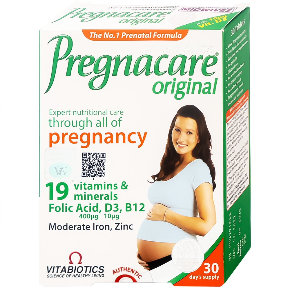Hình ảnh Thực phẩm bảo vệ sức khoẻ Pregnacare Original giúp bổ sung vitamin và khoáng chất cho phụ nữ mang thai và cho con bú (2 vỉ x 15 viên)