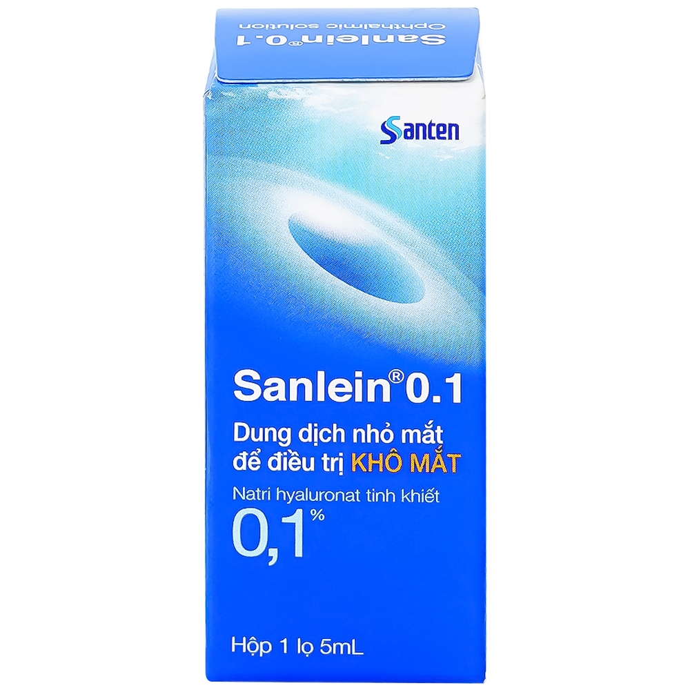 Hình ảnh Thuốc nhỏ mắt Sanlein 0.1% Santen hỗ trợ điều trị rối loạn biểu mô kết giác mạc (5ml)