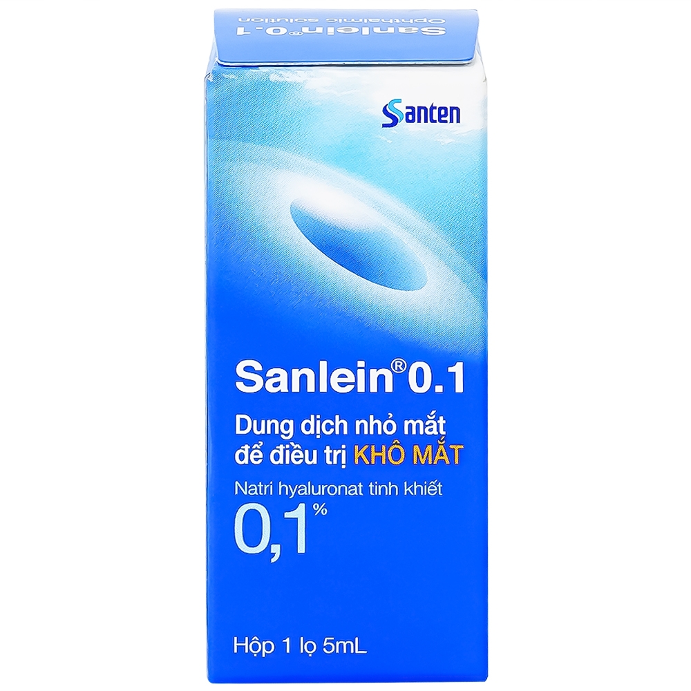 Hình ảnh Thuốc nhỏ mắt Sanlein 0.1% Santen hỗ trợ điều trị rối loạn biểu mô kết giác mạc (5ml)