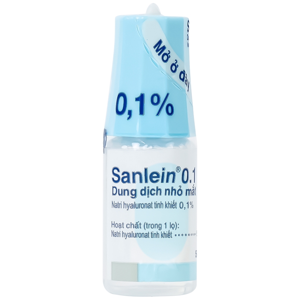 Hình ảnh Thuốc nhỏ mắt Sanlein 0.1% Santen hỗ trợ điều trị rối loạn biểu mô kết giác mạc (5ml)