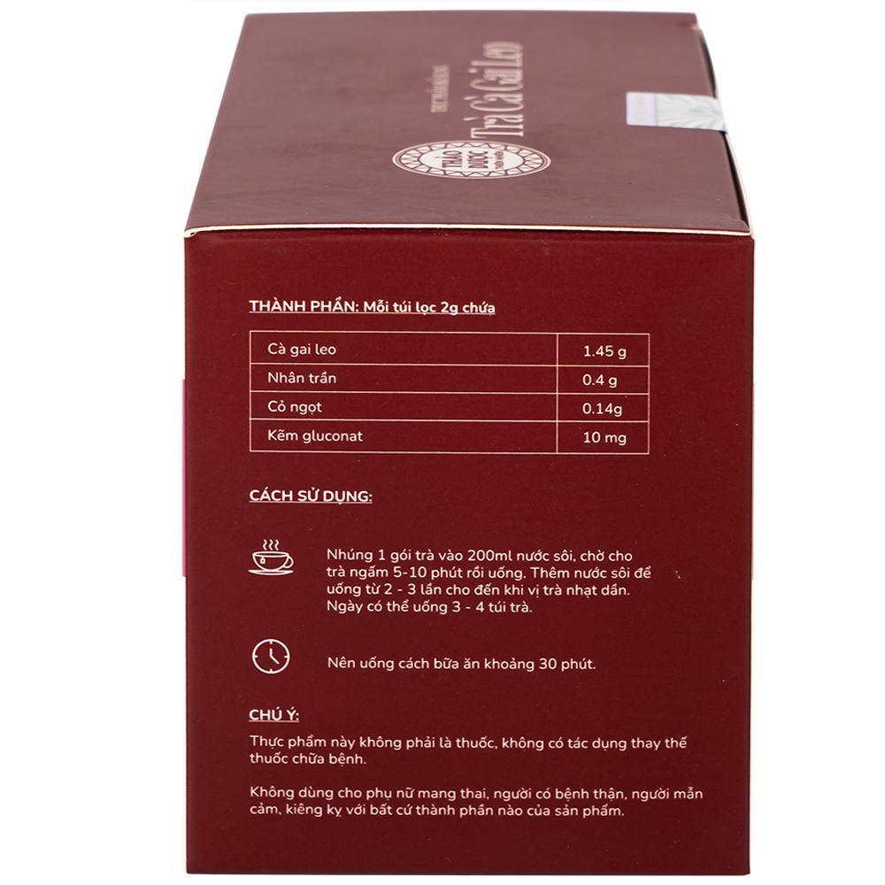 Hình ảnh Trà Cà Gai Leo Kami tea hỗ trợ các bệnh về gan, giải độc gan, giảm men gan (20 túi)