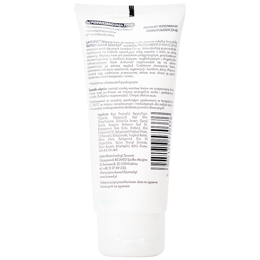 Hình ảnh Kem dưỡng ẩm Latopic Face And Body Cream làm dịu ngứa da dị ứng, kích ứng da, giảm thô ráp da (75ml)