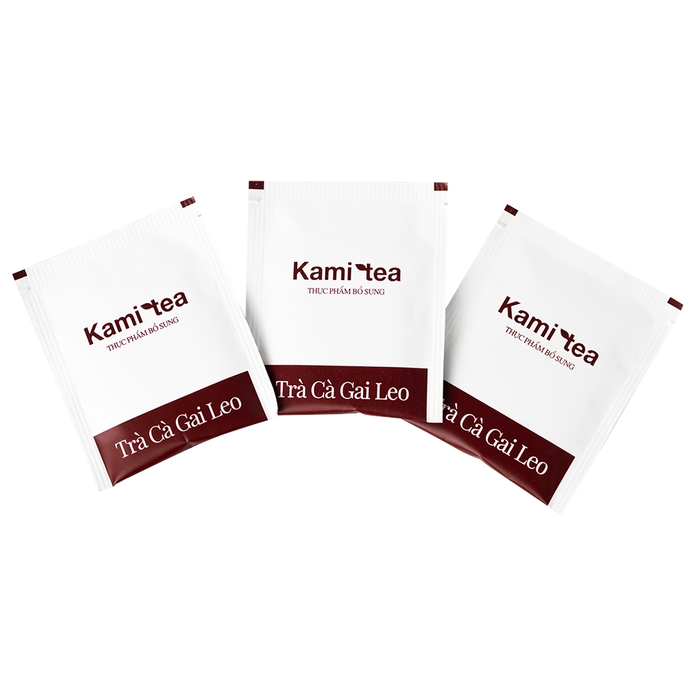 Hình ảnh Trà Cà Gai Leo Kami tea hỗ trợ các bệnh về gan, giải độc gan, giảm men gan (20 túi)