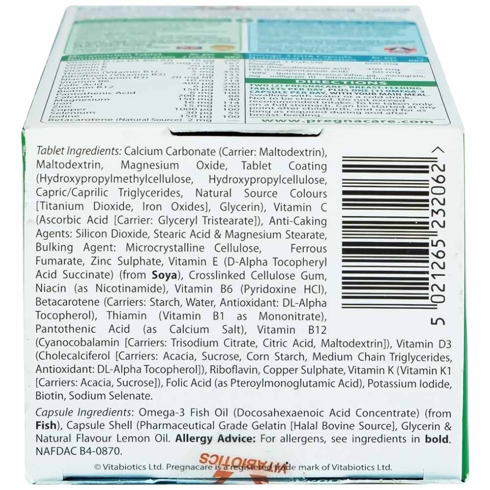 Hình ảnh Viên uống Pregnacare Breast Feeding Vitabiotics bổ sung vitamin và khoáng chất cho phụ nữ cho con bú (6 vỉ x 14 viên)