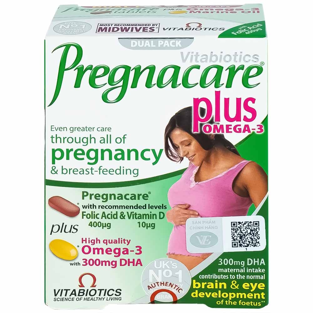 Hình ảnh Viên uống Pregnacare Plus Omega-3 Vitabiotics bổ sung Vitamin, Omega-3 và khoáng chất (56 viên)
