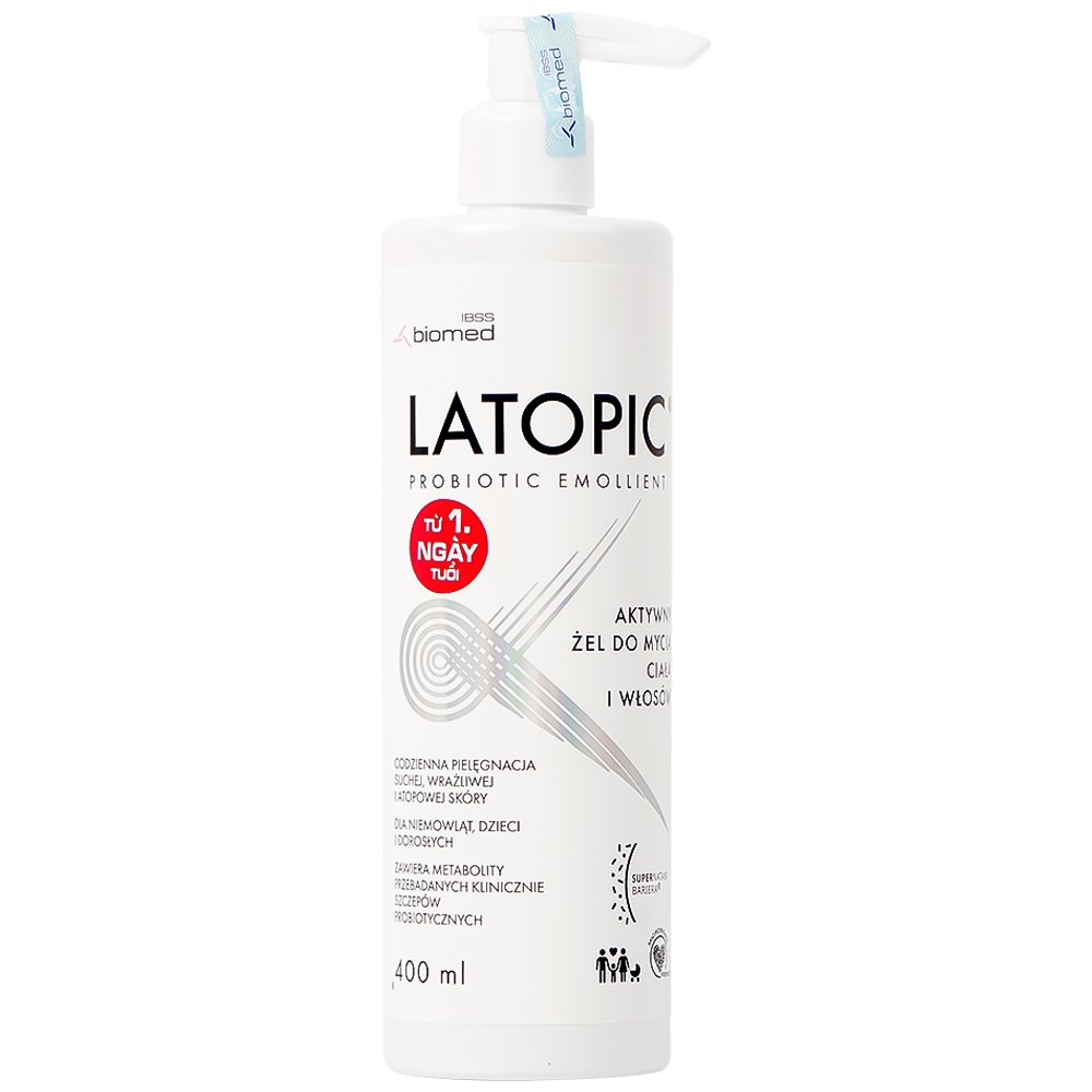 Hình ảnh Gel tắm gội Latopic Body and Hair Wash dành cho da dị ứng, kích ứng hỗ trợ dưỡng ẩm (400ml)