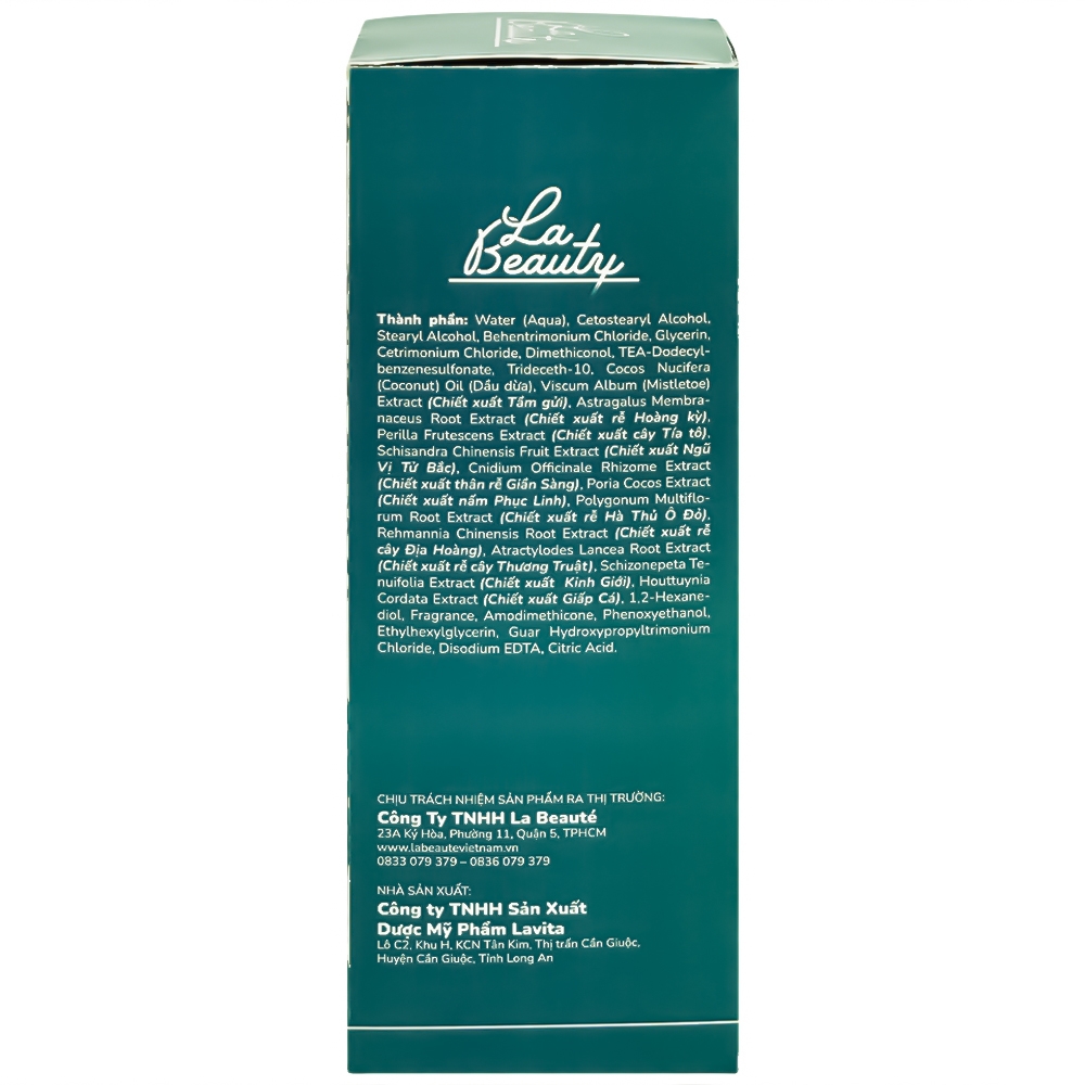 Hình ảnh Dầu xả thảo dược La Beauty củng cố chân tóc chắc khỏe, suôn mượt và ngăn ngừa gãy rụng (300ml)