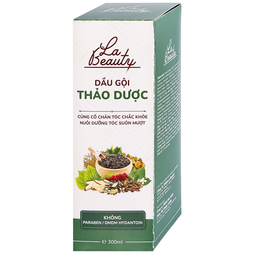 Hình ảnh Dầu gội thảo dược La Beauty loại bỏ dầu nhờn trên da đầu, ngăn nấm, gàu và giảm gãy rụng (300ml)