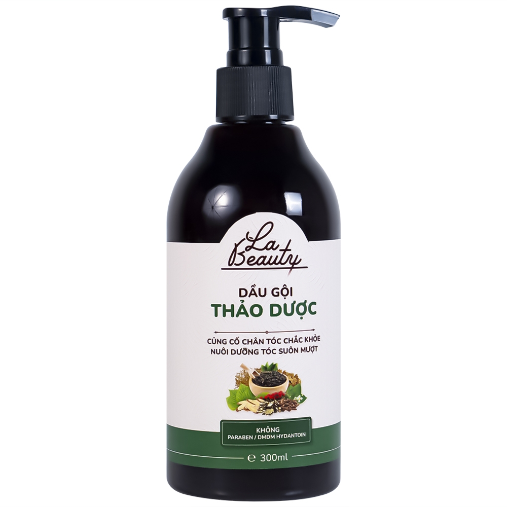 Hình ảnh Dầu gội thảo dược La Beauty loại bỏ dầu nhờn trên da đầu, ngăn nấm, gàu và giảm gãy rụng (300ml)