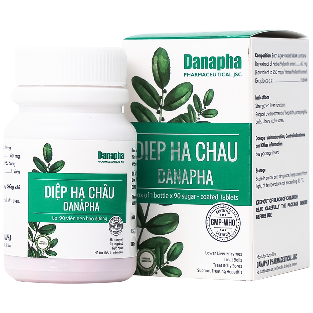 Hình ảnh Thuốc Diệp Hạ Châu Danapha tăng cường chức năng gan (90 viên)