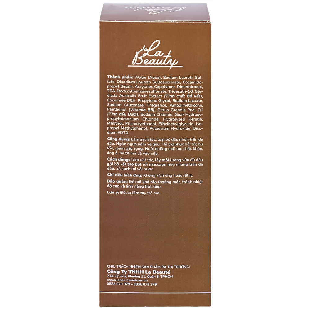 Hình ảnh Dầu gội bồ kết La Beauty hỗ trợ giảm rụng tóc, dưỡng tóc óng mượt (300ml)