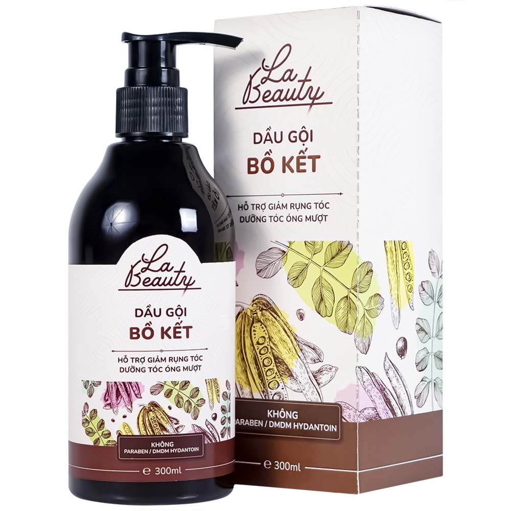 Hình ảnh Dầu gội bồ kết La Beauty hỗ trợ giảm rụng tóc, dưỡng tóc óng mượt (300ml)