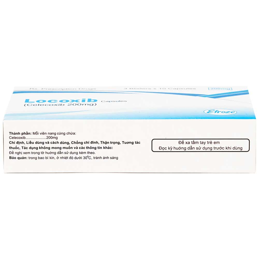 Hình ảnh Thuốc Locoxib Efroze điều trị viêm xương khớp, viêm khớp dạng thấp (3 vỉ x 10 viên)