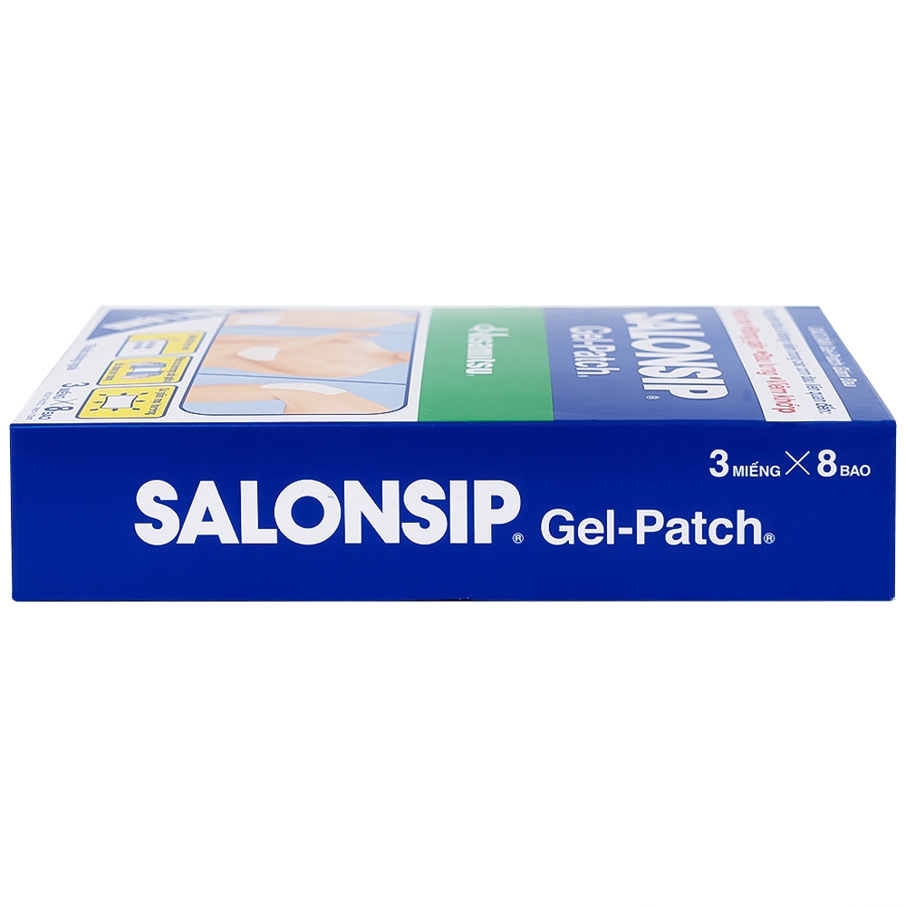 Hình ảnh Cao dán Salonsip Gel - Patch Hisamitsu giảm đau, kháng viêm do mỏi cơ, đau cơ (8 gói x 3 miếng)