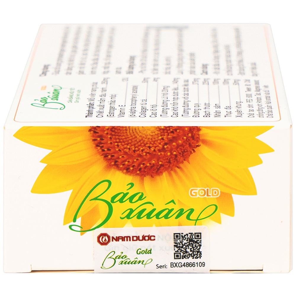 Hình ảnh Viên uống Bảo Xuân Gold Nam Dược bổ sung phytoestrogen, cân bằng nội tiết tố nữ (3 vỉ x 10 viên)
