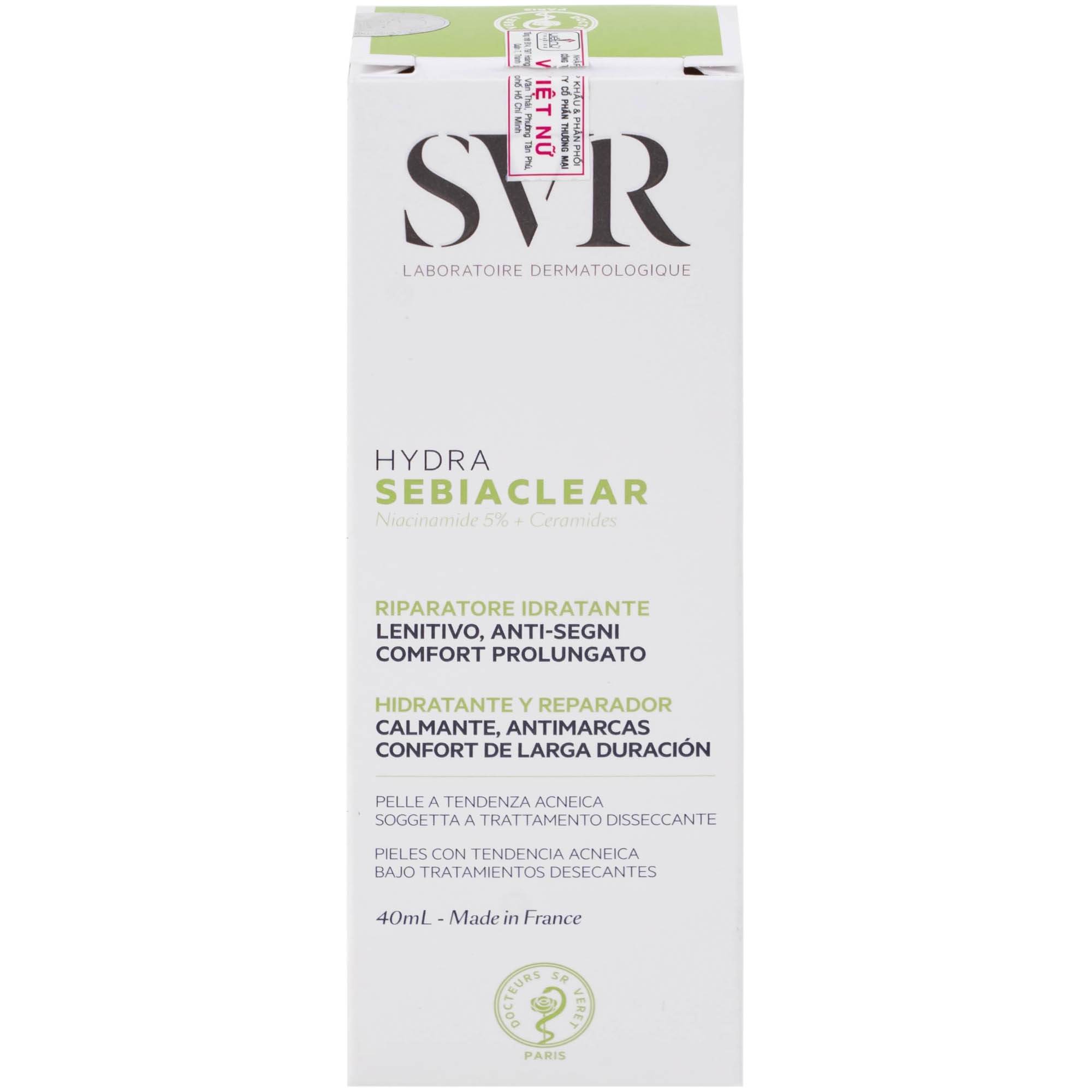 Hình ảnh Kem bôi SVR Sebiaclear Hydra dưỡng ẩm cho da dầu mụn (40ml)
