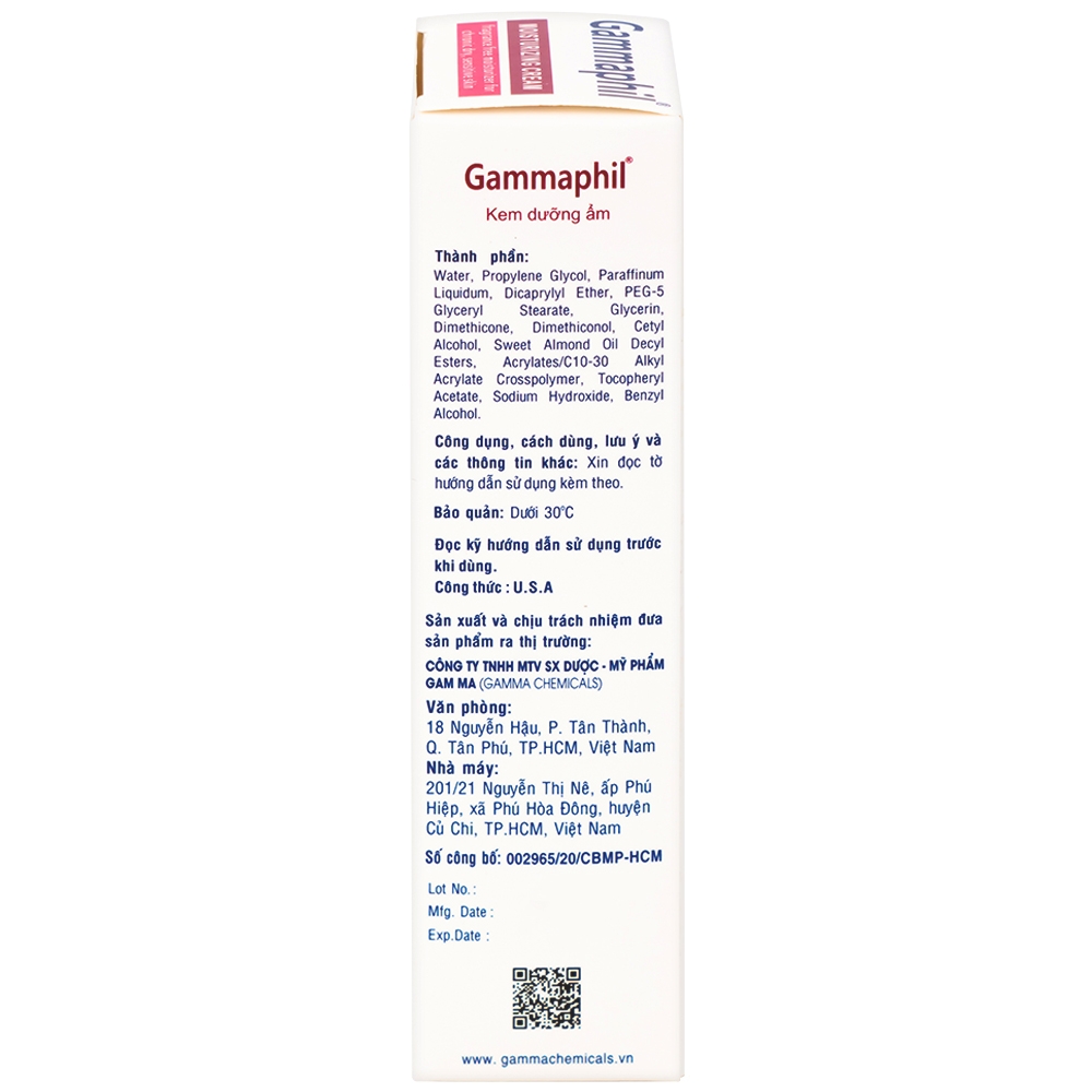 Hình ảnh Kem dưỡng ẩm Gammaphil Moisturizing Cream dành cho mọi loại da (50g)
