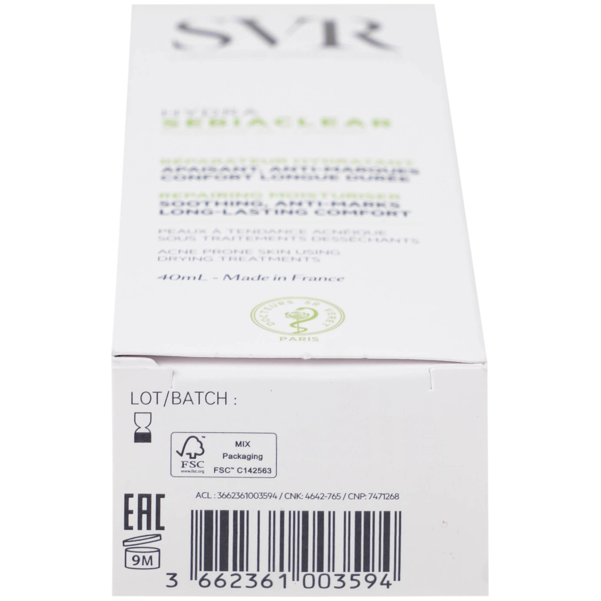 Hình ảnh Kem bôi SVR Sebiaclear Hydra dưỡng ẩm cho da dầu mụn (40ml)