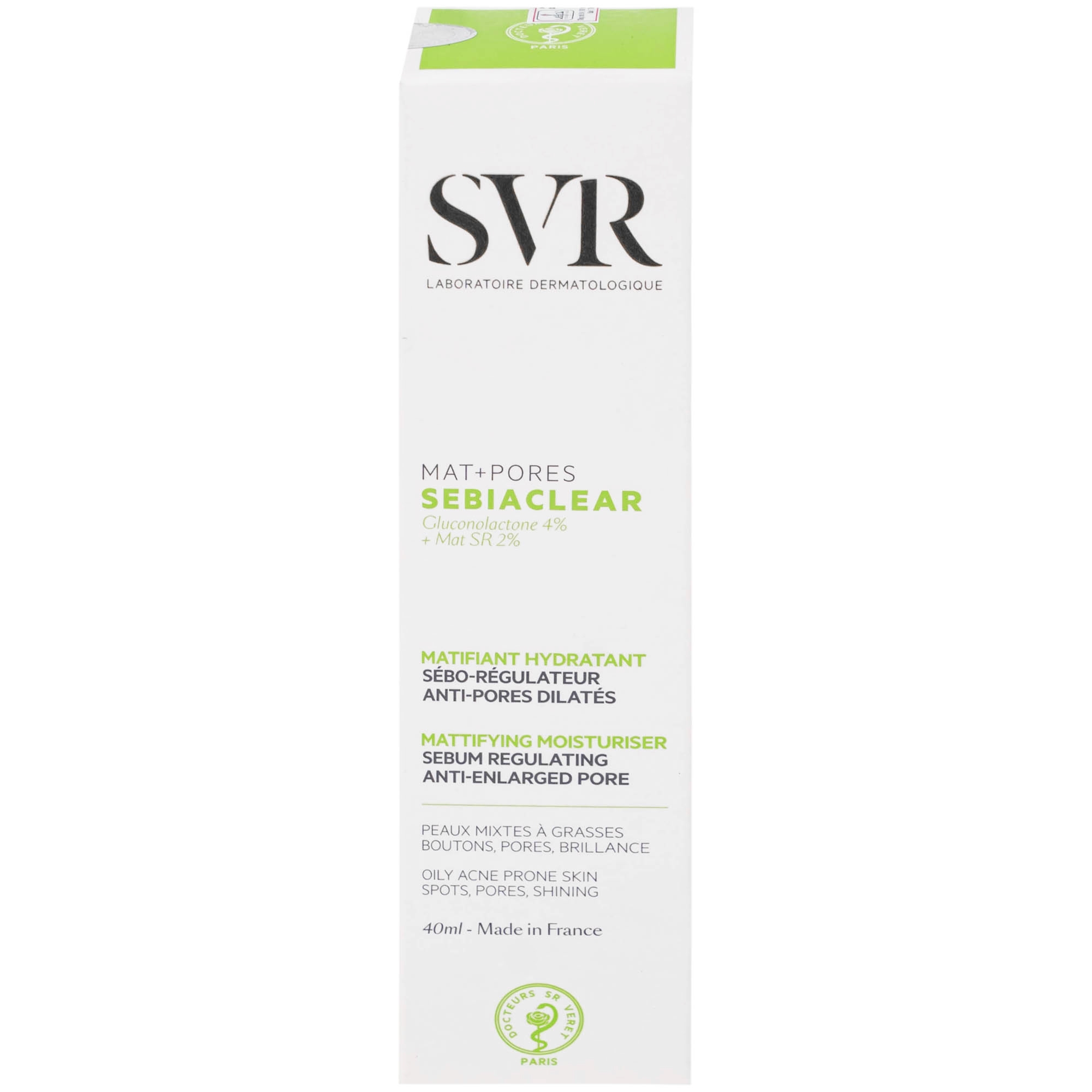 Hình ảnh Kem SVR Sebiaclear Mat And Pores điều hòa bã nhờn, dưỡng ẩm, thu nhỏ lỗ chân lông (40ml)